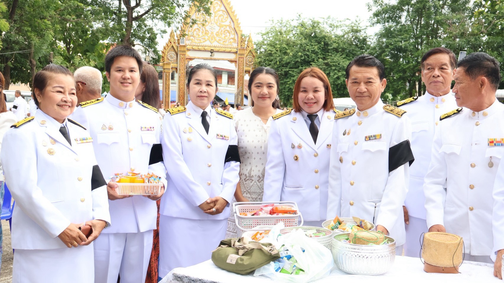🩵 สพอ.โนนสัง ร่วมพิธีสวดพระพุทธมนต์และทำบุญตักบาตรถวายพระราชกุศล  🩵