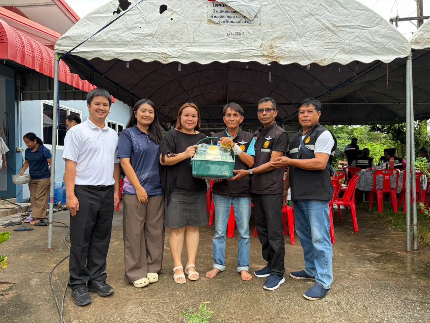 🌾☘️ สพอ.โนนสัง ร่วมประชุมสัญจรกำนัน ผู้ใหญ่บ้าน ฯลฯ ตำบลนิคมพัฒนา อำเภอโนนสัง  🌾🐟