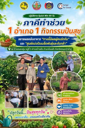🥬🍅🥕สพอ.โนนสัง ขับเคลื่อนปฏิบัติการ “QUICK WIN 90 วัน“ ปลูกผักสวนครัวสร้างความมั่นคงทางอาหาร สู้ภัยวิกฤตด้วยวิถีพอเพียง👩‍🌾🧑‍🌾